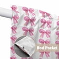 thumbnail image 2 of Pink Bow Ribbon Swag Curtains Bowknot Bow Tie Aesthetics Minimalist Swag Valances for Kitchen Windows, Window Treatment Topper Curtains for Living Room Bedroom Bathroom, 36" W x 63" L, 2 of 6