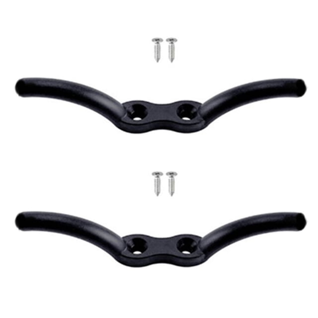 GLFILL Crampons de Quai en Nylon Premium pour Mât de Drapeau Robustes et Réglables Ensemble de 2 Noir