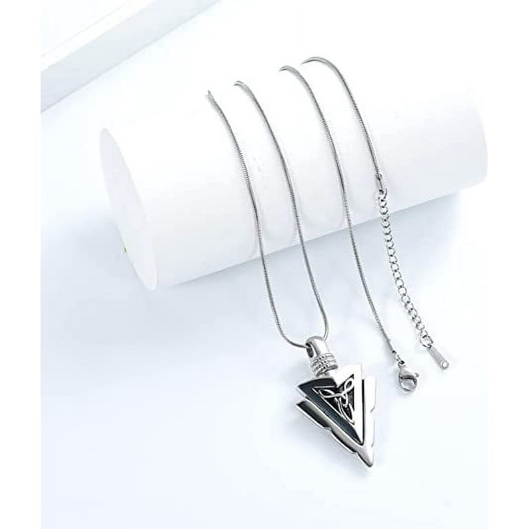 Cremation Jewelry for Ashes Stainless Steel Urn Pendant Necklace for Mens  Boys Cool Spearpoint Arrowhead Memorial Keepsake Ash Jewelry-Stainless  Steel Pendant For Men Boys 
