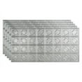 thumbnail image 1 of FASÄDE Traditional 4 Decorative Vinyl 2ft x 4ft Glue Up Ceiling Panel in Brushed Aluminum (5 Pack), 1 of 5