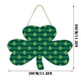thumbnail image 3 of FYHALE St. Patrick's Day Shamrock Door Sign, Shamrocks Welcome Wooden Hanging Sign Lucky Irish Ornament Wood Wreath for Happy St. Patrick's Day Party Front Door Wall Decor, 3 of 5