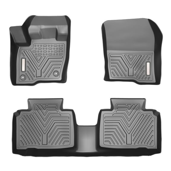 RVNI TPE Rubber Front and Rear for 2015-2022 2023 2024 Ford Edge Floor Mats Set All-Weather Protection Anti-Slip