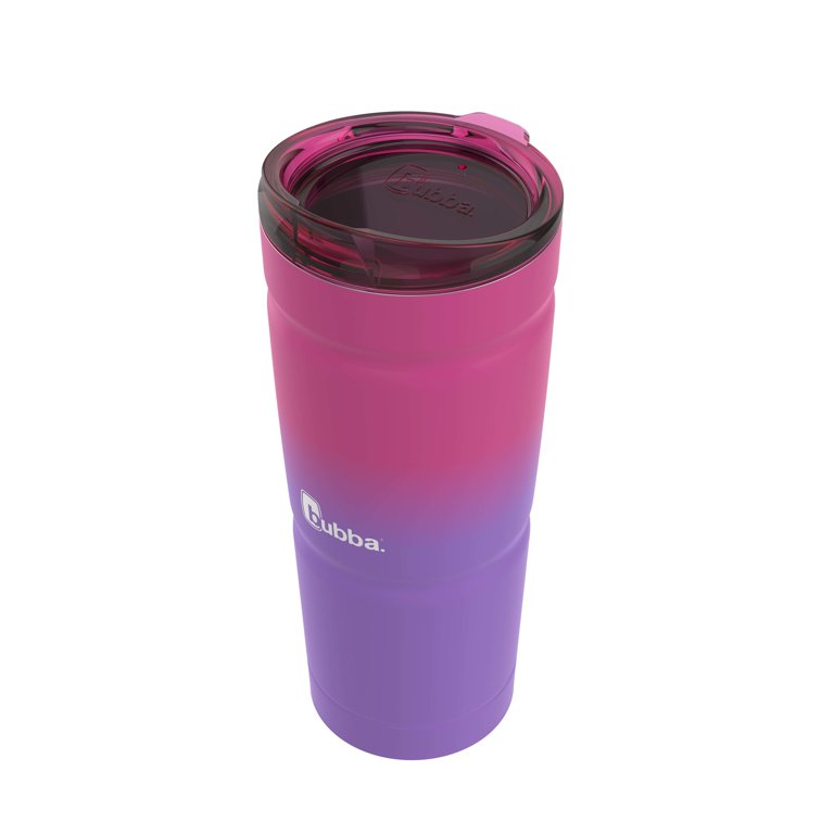 24oz Insulated Stainless Steel Tumbler With Lid & Straw - Keeps Drinks Hot/Cold, Leak-Proof (Gradation Purple)