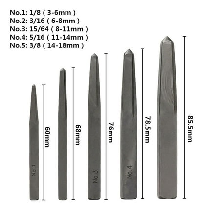 

Car Accessories 5Pcs Screw Extractor Broken Damaged Bolt Easy Out Removal Tool Square Type A3164
