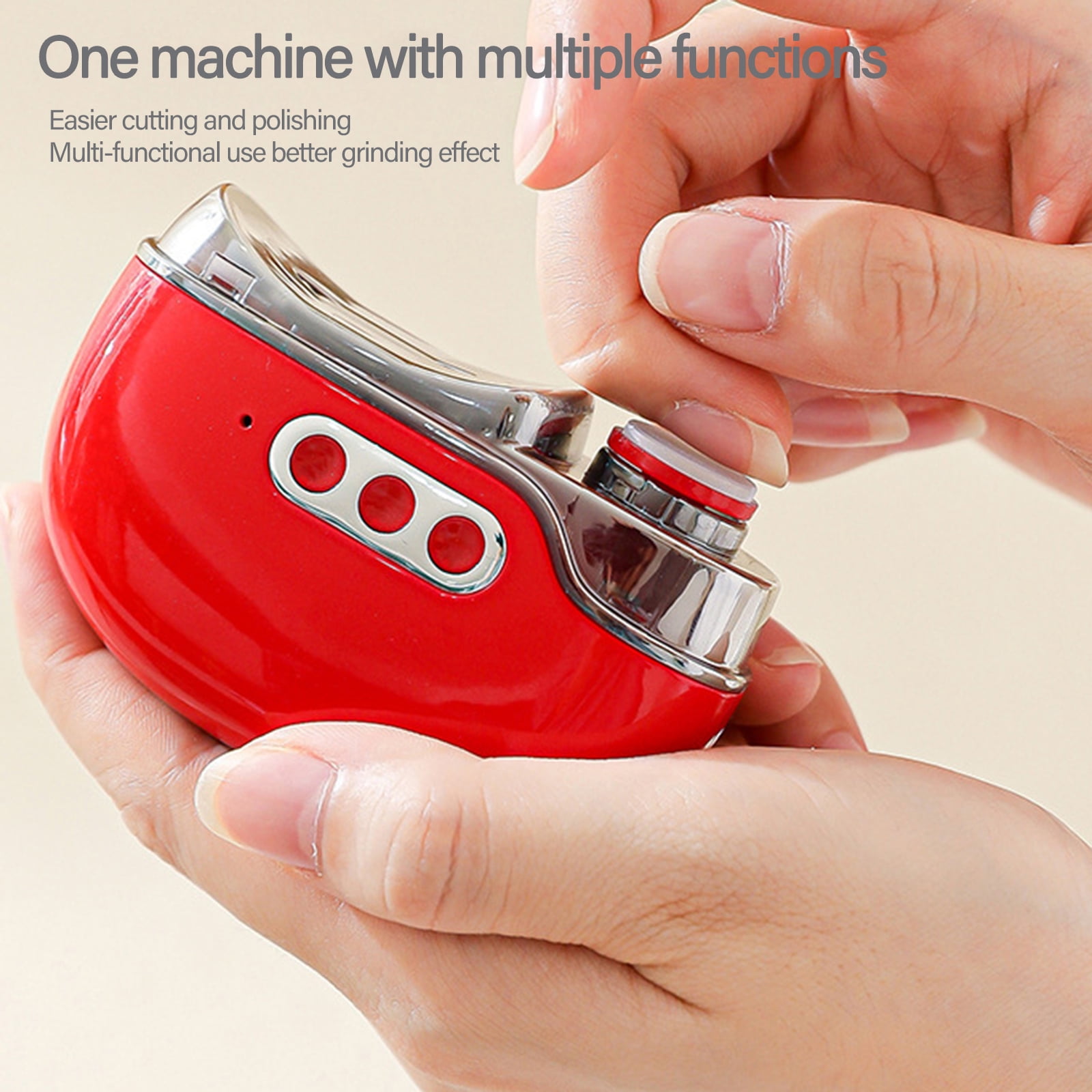 Professional Nails Care Baby Nails Trimmer 3 in 1 Electric Nails Cutter Light 3 Speeds Fingernail Polisher for Kids Adults