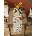 thumbnail image 5 of Ldtrchee Orange Green Yellow Botanical Table Runner 48 Inches, Fall Maple Leaf Rustic Bed Runner Dresser Scarves Tabletop for Indoor Outdoor Parties/Ceremony/Banquet, 13" x 48", 5 of 8