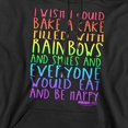 thumbnail image 3 of Mean Girls Mens Rainbows And Cake Hoodie, 3 of 5