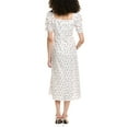 thumbnail image 2 of Colette Rose womens  Puff Sleeve Midi Dress, m, White, 2 of 3