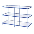thumbnail image 3 of Scoles 2-Shelf Glass Top Console Table, Blue, 3 of 5