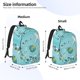 thumbnail image 2 of Disketp Travelling on Airplane print Canvas Backpack Lightweight Travel Daypack Student Rucksack Laptop Backpack-Small, 2 of 5
