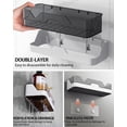 thumbnail image 3 of Paquete de 2 carritos de ducha, organizador de ducha separable con ganchos, lumten de ducha de doble capa sin perforación utilizado para baño y cocina (gris) Lumten, 3 of 5