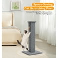 thumbnail image 5 of Made4Pets Cat Scratching Post, 32 Inch Carpet Covered Cat Scratcher with Kitten Toy, Tall Scratching Post for Indoor Cats Adults and Kittens, Grey, 5 of 9
