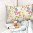 thumbnail image 4 of Fuzoiu Retro Colorful Butterfly Print Pillow Case with Hidden Zipper,Pillow Covers,Soft and Comfortable Pillowcase-20"x30", 4 of 6