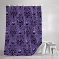 thumbnail image 3 of Shower Curtains for Bathroom, Halloween Waterproof Fabric Shower Curtain, Purple Black Haunted Ghost Fall Autumn Decorative Bathroom Curtain for Bathtub, 36"x72", No Hooks Included, 3 of 9
