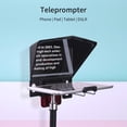 thumbnail image 4 of Telepromter Teleprompter Grabación de teléfono y DSLR Mini Teleprompter para Pad Tablet Soporte para teléfono inteligente portátil Cámara con soporte para teléfono Anillos adaptadores de lente ancha p Meterk Telepromter, 4 of 7