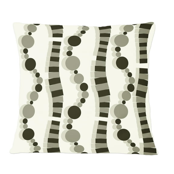 Designart Monochrome Geometric Pattern VI' Mid-Century Modern Throw Pillow - 12x20