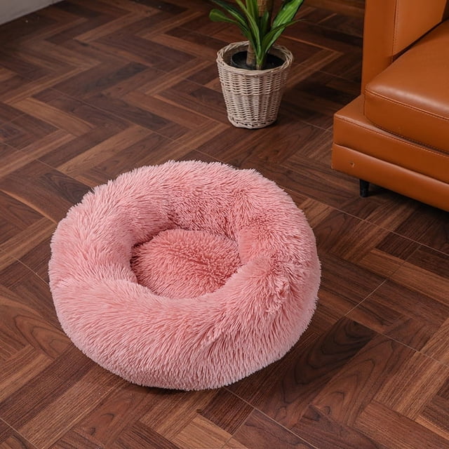 Perrera de peluche para perros, cama redonda para gatos, sofá cama para dormir para mascotas en otoño e invierno