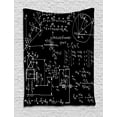 thumbnail image 1 of Physics Tapestry, Mechanical Sketches and Formulas on Blackboard Looking Backdrop Print, Wall Hanging for Bedroom Living Room Dorm Decor, 40"W X 60"L, Charcoal Grey and White, by Ambesonne, 1 of 2