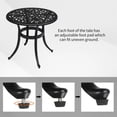 thumbnail image 3 of Outdoor/Indoor End table 24inch Round Garden Cast Aluminum Table Black/White, 3 of 7