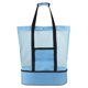 thumbnail image 2 of Malla Bolsa de playa con correas de hombro Netificación de totación Reutilizable Picnic Picnic Bolso Toy Toy Storage Carrier Supplies Suministros Organizador Azul Noticed OD011035-02B, 2 of 7