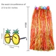 thumbnail image 3 of Conjunto de Falda de Hierba Hula Elcoho con Gafas de Sol para Niños y Adultos, 3 of 7