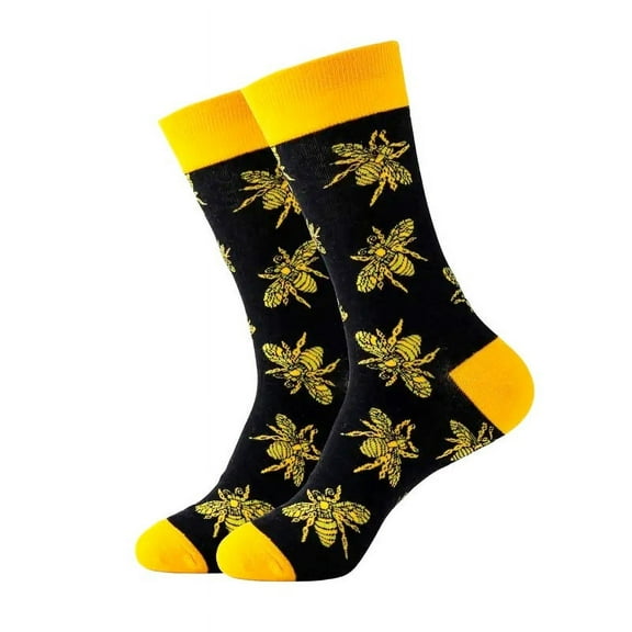 Shiny Bee Patterned Socks from the Sock Panda Size: Medium