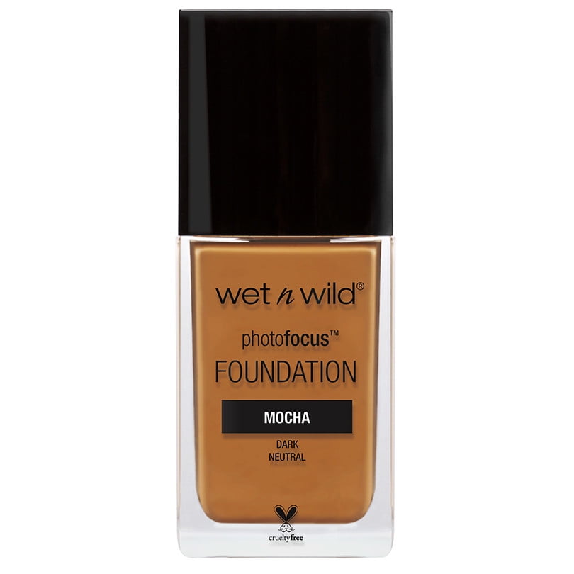 wet n wild Photo Focus Liquid Foundation, Dark, Matte, Mocha, 1 fl oz