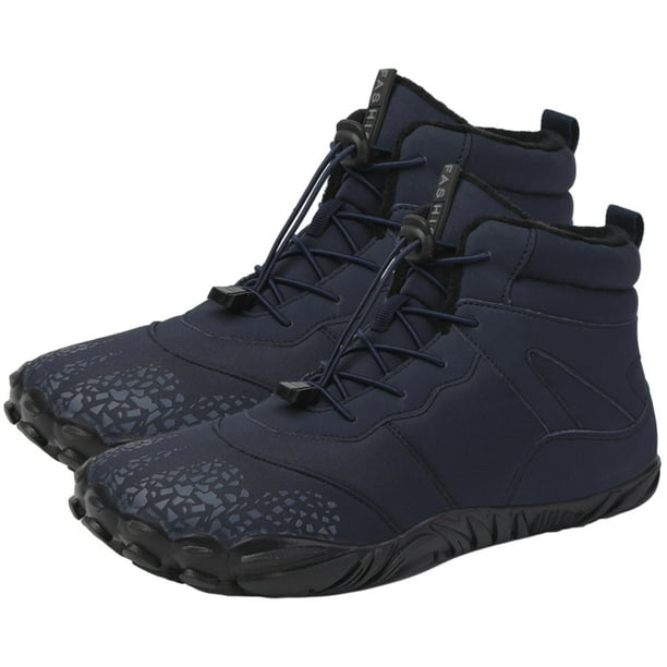Zapatos Cálidos Algodón Zapatos Senderismo Al Aire Libre Impermeables Felpa A Prueba Viento (45 Azul)