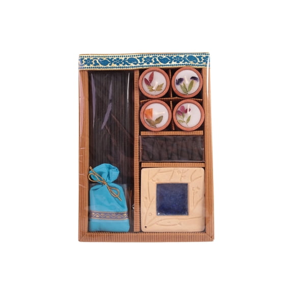 Aroma Therapy Candle Gift Hamper (Set of 7) – Including Potpourri and Incense Stick