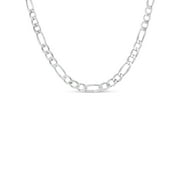 Olive & Chain 925 Sterling Silver Figaro Link Chain Necklace for Men & Women