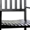thumbnail image 5 of Seagrove Farmhouse Classic Slat-Back 350-LBS Support Acacia Wood Outdoor Rocking Chair, Black, 5 of 7