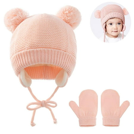 Baby girl winter hat and gloves Clearance