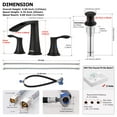 thumbnail image 2 of PARLOS Widespread 2-handle Waterfall Bathroom Faucet with Drain Assembly, 2 of 7