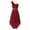 Burgundy, variant on inhzoy Girls One Shoulder Flowers Chiffon Wedding Bridesmaid High Low Dress Pink 6