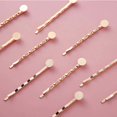 thumbnail image 2 of 10 Pcs Épingle à Cheveux en Métal pour Femmes, Forme de Vagues Portable, Décoration de Cheveux DIY avec Base Ronde, 2 of 6
