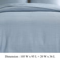 thumbnail image 5 of Benjara Fys 3pc King Size Coverlet Set- Soft Woven Jacquard- Chambray Blue, 5 of 6