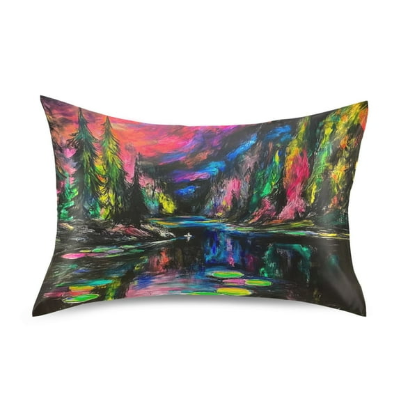 Enchanted Forest Luxury Silky Soft Pillowcase Standard Size Wrinkle Resistant Envelope Closure 20x26in