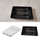 thumbnail image 5 of Cateissary Caja de almacenamiento con bandeja de PP respetuosa con el medio ambiente, ordena la cocina con fácil organizador de cajones de cocina Mostrada Negro, 5 of 6