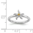 thumbnail image 5 of 925 Sterling Silver Stackable Expressions Citrine Starfish Ring Size: 6; for Adults and Teens; for Women and Men, 5 of 5