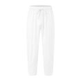 thumbnail image 4 of JTieacloth Mens Cargo Pants Mens Fashion And Leisure Fashion Join Together Casual Simple Personality Lace Up Pocket Pants Casual Pants Trousers White, 4 of 4