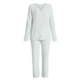 thumbnail image 5 of Time and Tru Women's V-Neck Sweater and Pants Lounge Set, 2-Piece, Sizes, XS-XXXL, 5 of 5