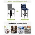 thumbnail image 3 of Marble Navy Blue Bar Stool Covers Set of 2, Modern Golden Ombre Retro Fluid Art Stretch Washable Bar Chair Covers with Backs, Removable Pub Counter Height Chair Cover for Kitchen Dining Room Cafe, 3 of 7