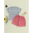 thumbnail image 6 of PaerPade Baby Toddler Boys Shorts Set, 6 12 18 24 Months 2T 3T Short Sleeve Embroidery Baseball T-shirt with Plaid Shorts Summer 2-piece Outfit, 6 of 9