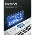 thumbnail image 7 of Donner Keyboard Piano 61 Key, Electric Keyboard Kit with 249 Voices - Includes Piano Stand, Stool, Microphone, Gift for Beginners, White (DEK-610S), 7 of 7