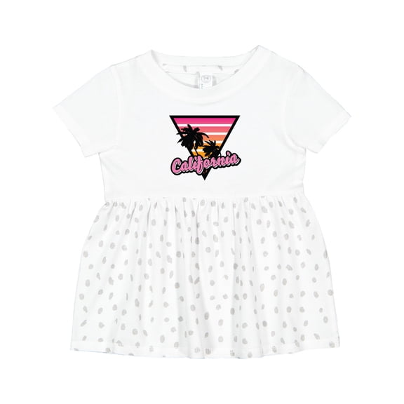 Inktastic California with Triangle and Palm Trees Girls Baby Dress