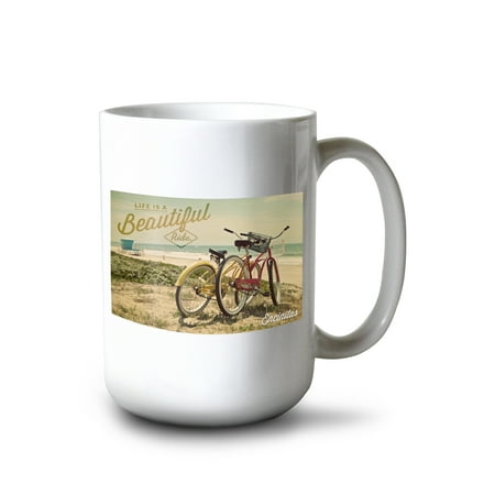 

15 fl oz Ceramic Mug Encinitas California Beach Cruiser Dishwasher & Microwave Safe