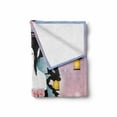 thumbnail image 2 of Gerber Daisy Soft Flannel Fleece Blanket, Fairy Girl with Wings on a Gerbera Blossom Butterflies in an Enchanted Garden, Cozy Plush for Indoor and Outdoor Use, 50" x 60", Multicolor, by Ambesonne, 2 of 6