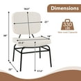 thumbnail image 3 of Costway Lot de 2 Fauteuils d'Appoint Rembourrés avec Rembourrage en Mousse, Patins de Pieds Ajustables et Cadre en Métal, 3 of 9