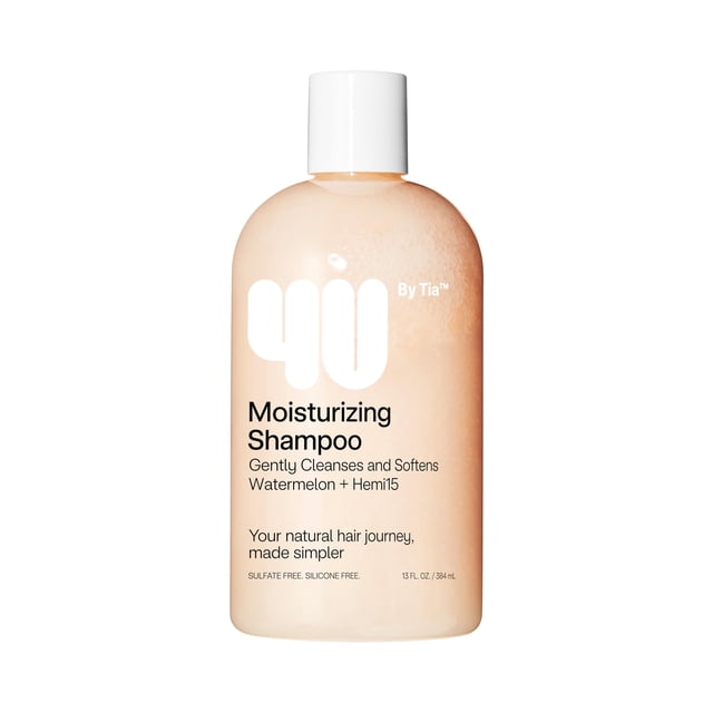 Champú hidratante 4U by Tia - Nutre y define el cabello rizado y rizado - Sin sulfatos ni parabenos con extracto de sandía 13 fl oz