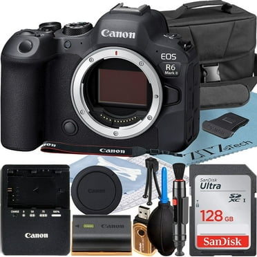 Canon EOS R6 Mark II Mirrorless Camera (Body) with 4K Video   SanDisk 128GB Memory Card   Case   ZeeTech Accessory Bundle (International Version)